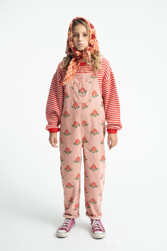 Piupiuchick | Dungarees pink w/ big flowers
