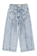 Piupiuchick | Flare trousers fadded light blue denim