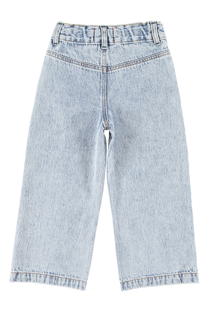 Piupiuchick | Flare trousers fadded light blue denim