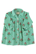 Piupiuchick | Short dress green w/ big flowers
