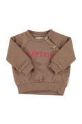 Piupiuchick | Sweatshirt brown w/ "captain" print