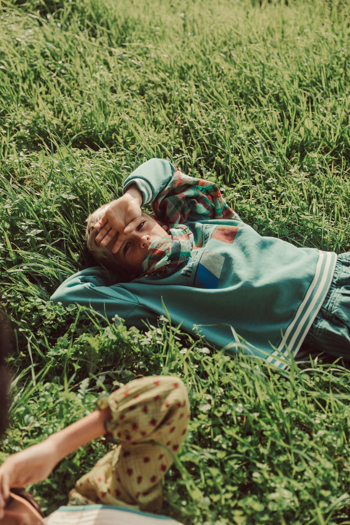 Piupiuchick | Sweatshirt green w/ "here we go" print