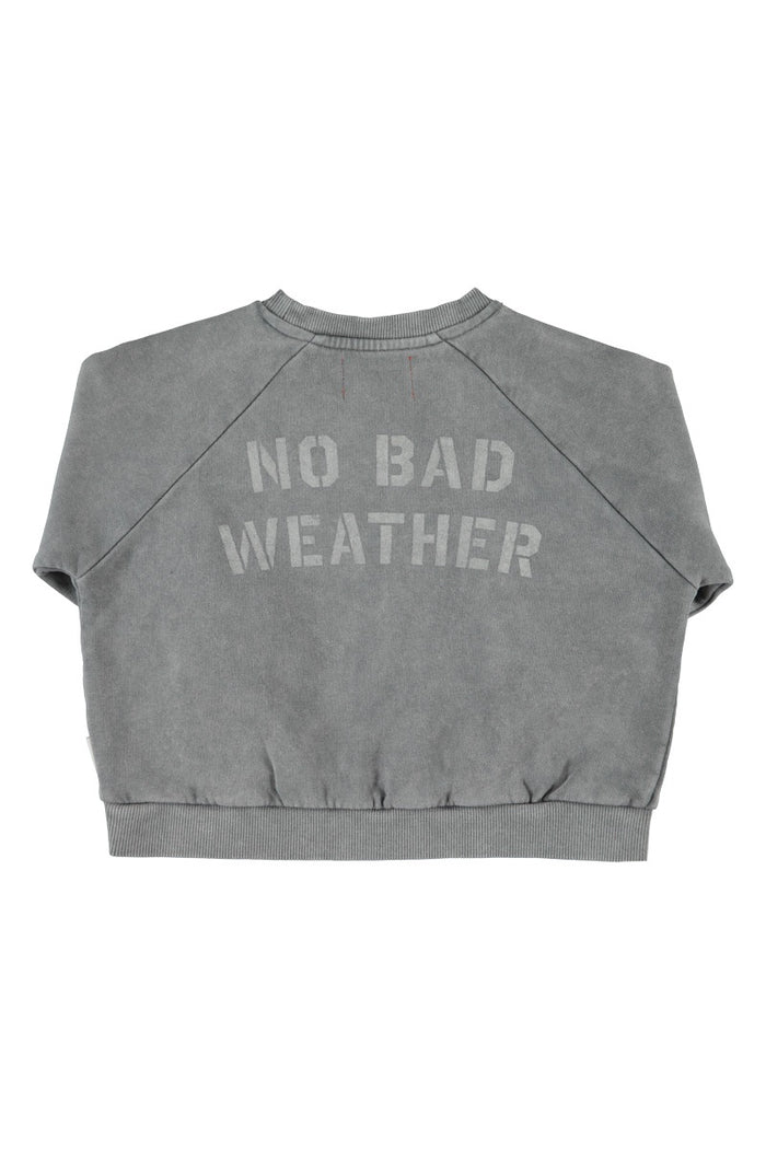 Piupiuchick | Sweatshirt grey w/ sun & cloud print
