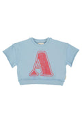 Piupiuchick Sweatshirt SS blue w/ A print