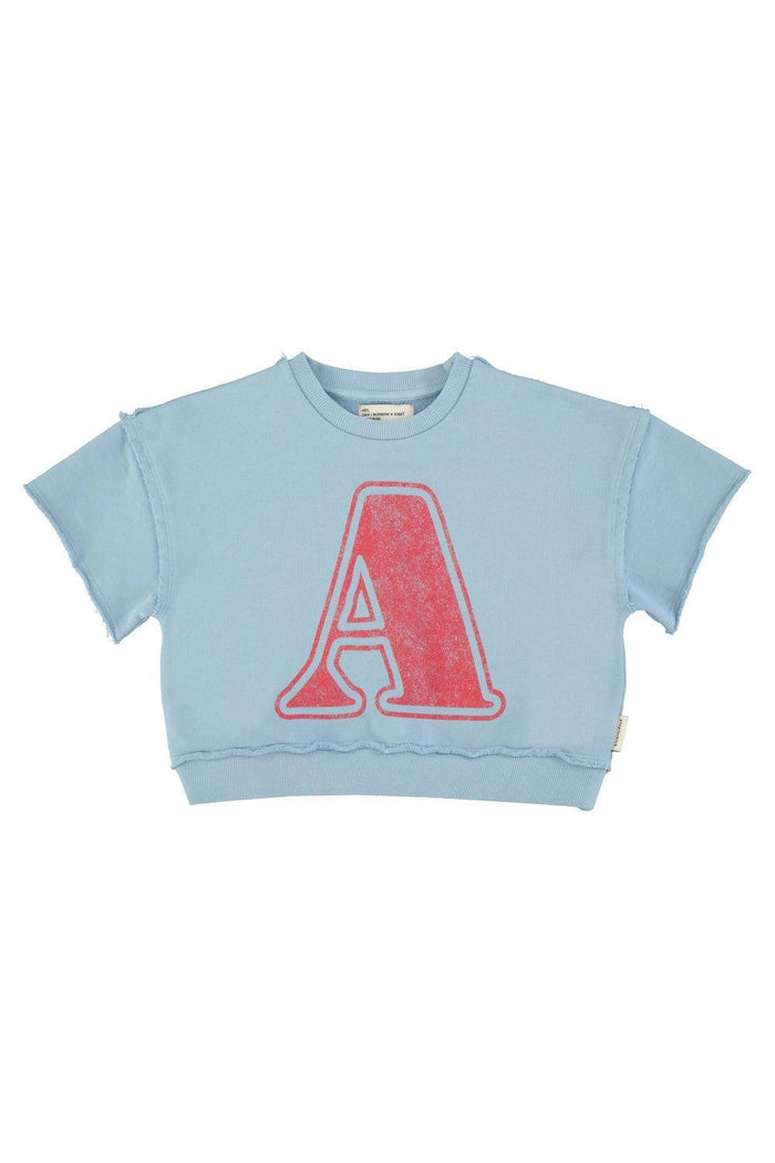 Piupiuchick Sweatshirt SS blue w/ A print