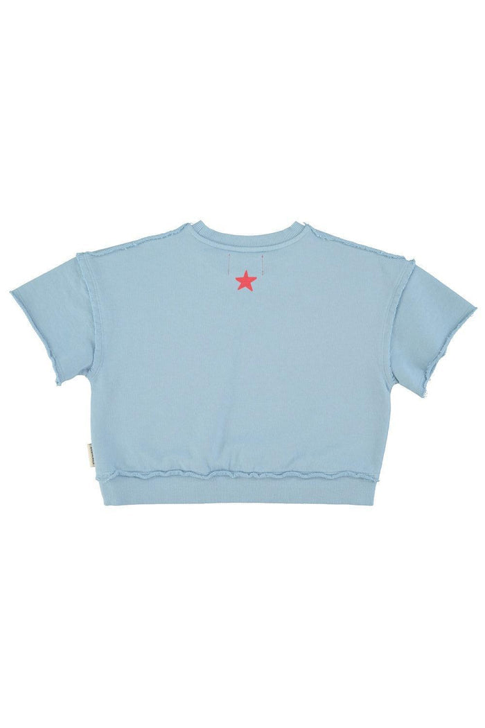 Piupiuchick Sweatshirt SS blue w/ A print