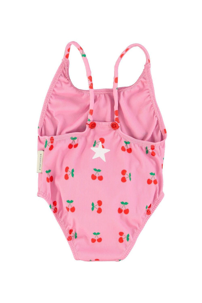 Piupiuchick Swimsuit pink w/ cherries
