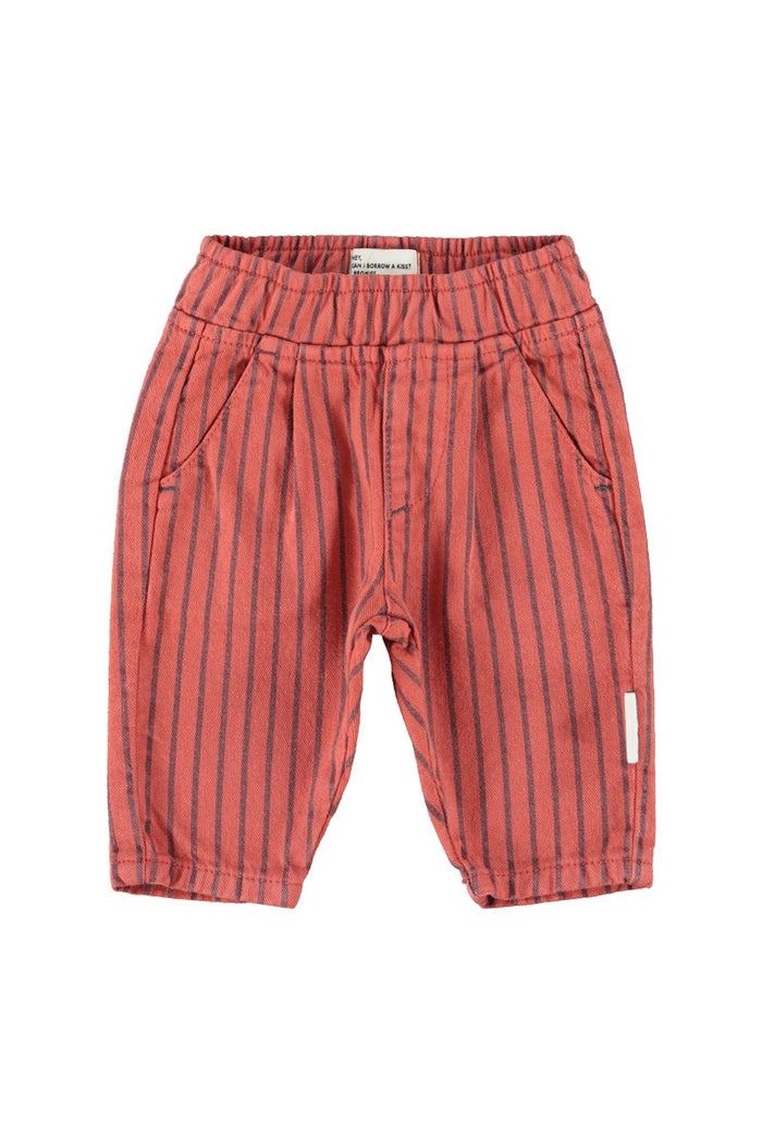 Piupiuchick | Trousers bordeaux w/ black stripes