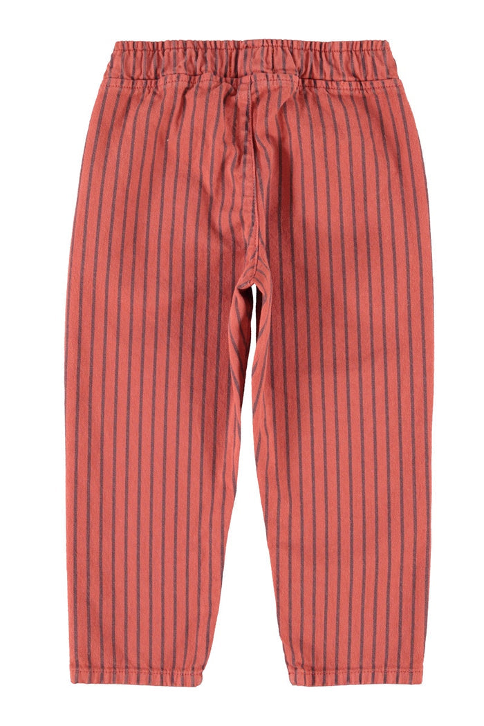 Piupiuchick | Trousers bordeaux w/ black stripes