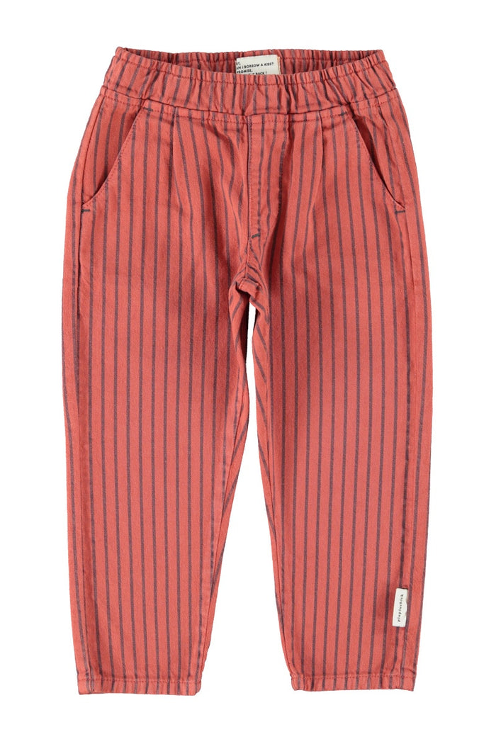 Piupiuchick | Trousers bordeaux w/ black stripes