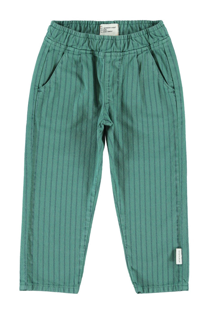 Piupiuchick | Trousers green w/ black stripes