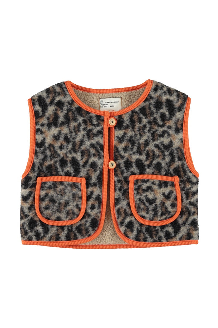 Piupiuchick | Waistcoat grey animal print