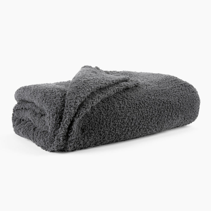 folded plush throw blanket