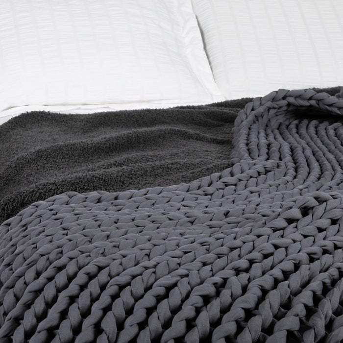 plushknit blanket with napper