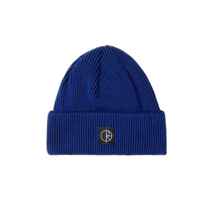 Polar Lines Merino Egyptian Blue/Black Beanie