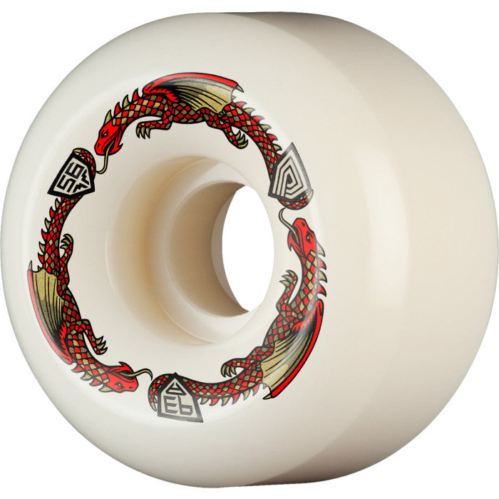 Powell Peralta Dragon Formula Red 93A 56mm x 36mm Off White V6 Skateboard Wheels