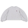 Repose AMS | Crop Heart Sweater Light Mixed Grey