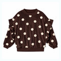 Repose AMS | Ruffle Sweater Chocolate Polka Dot