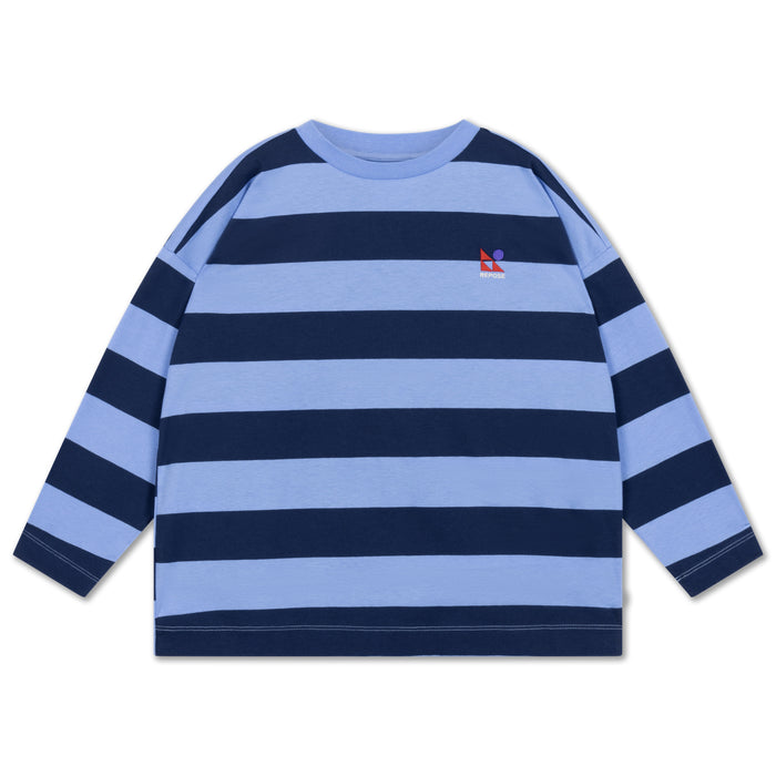 Repose AMS | Wide Cut Long Tee Horizon Dark Eclipse Block Stripe