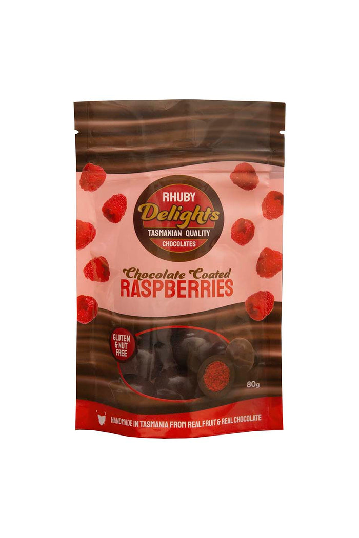 Rhuby Delights Chocolate Coated Tasmanian Raspberries