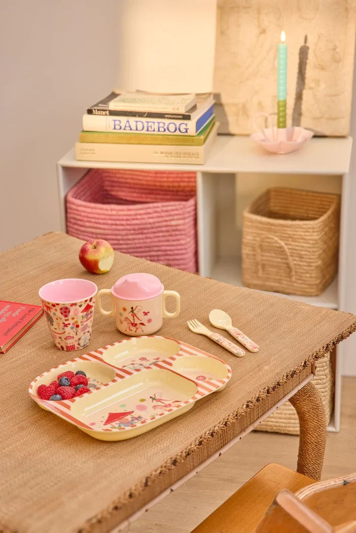 Rice | Melamine Dinner Gift set | Pink Fun Fair Print
