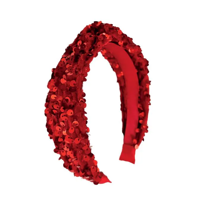 Rockahula | Haarband - sequin velvet red
