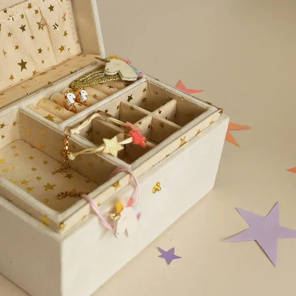 Rockahula | Jewellery box - suede met uniorn