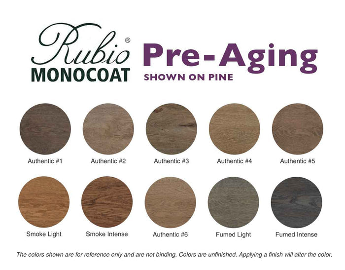 Rubio Monocoat Pre Aging Shown on Pine
