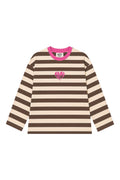Salty Stitch | Salty Skater Tee Stripes - Beige/Brown