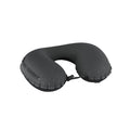 A black Sea To Summit Aeros Ultralight Travel Pillow with an inflatable structure and adjustable straps.