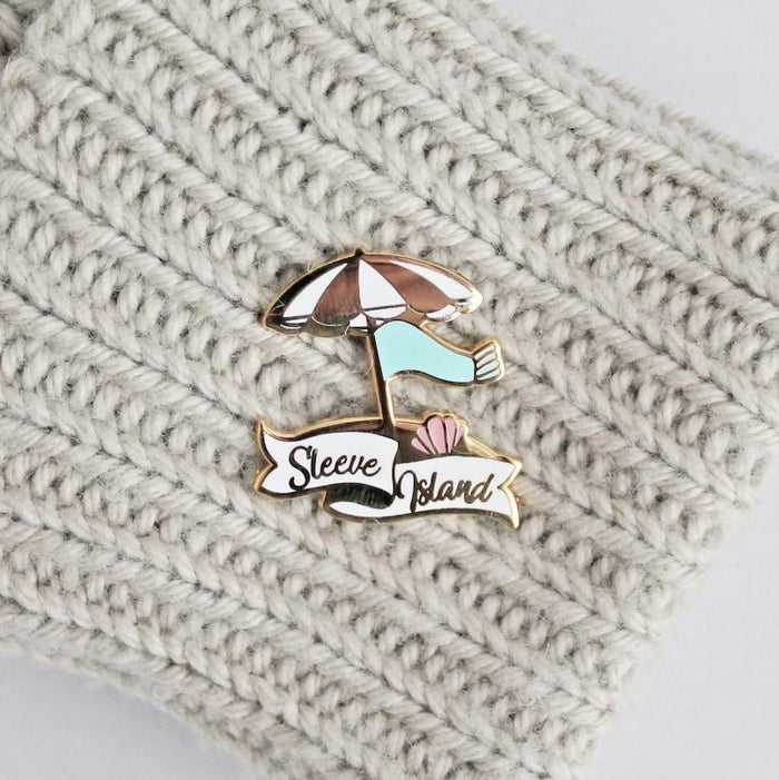 Sleeve Island Enamel Pin | Twill + Print - This is Knit