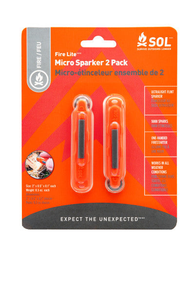 A pack of two ferrocium rods
