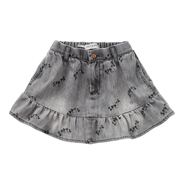 Sproet & Sprout | Grey denim skirt | Grey denim