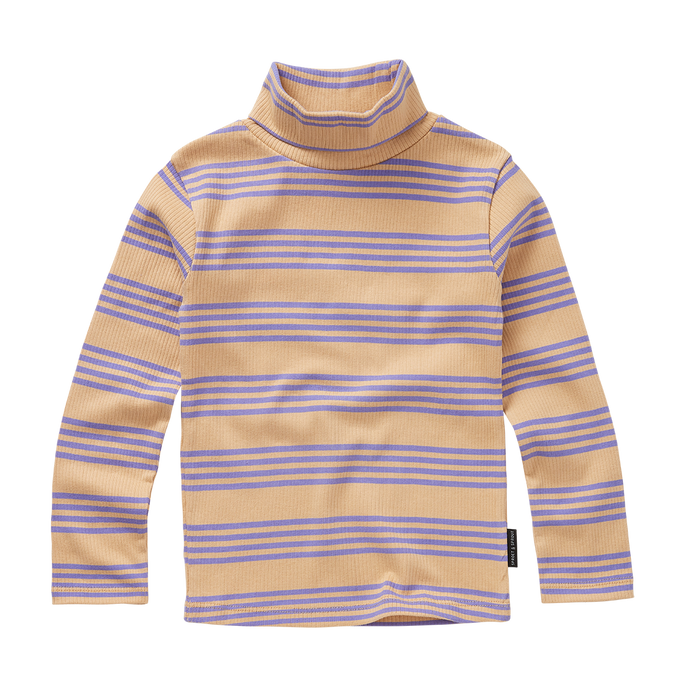 Sproet & Sprout | Rib turtle neck stripes | Sand