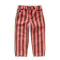 Sproet & Sprout | Straight denim pants stripes | Vivid red