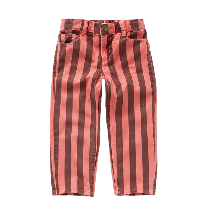 Sproet & Sprout | Straight denim pants stripes | Vivid red