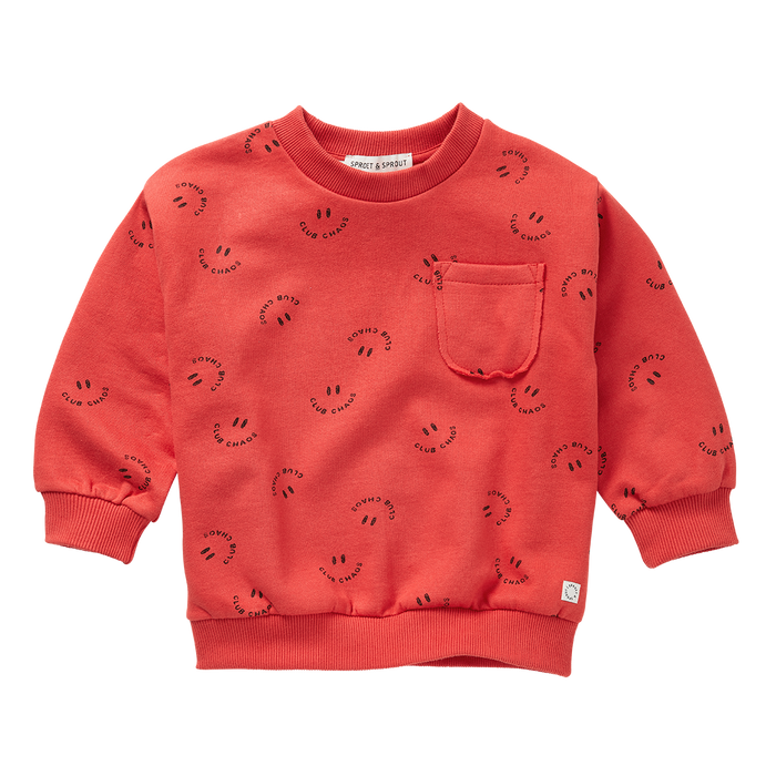 Sproet & Sprout | Sweatshirt Club Chaos print | Vivid red