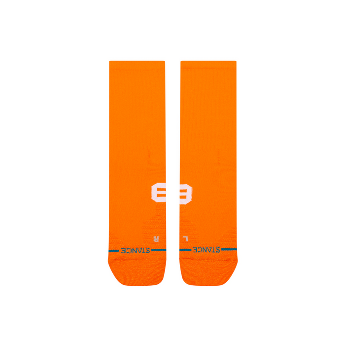 Stance Got Sol Mid Ribbed Crew Orange Socks
