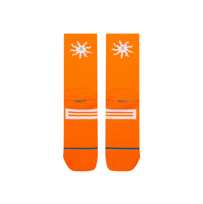 Stance Got Sol Mid Ribbed Crew Orange Socks
