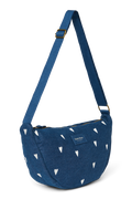 Studio Noos | Denim Adult Fanny Pack | Dark Blue White Hearts
