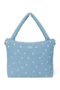 Studio Noos | Denim Diaper Bag | Light Blue Hearts