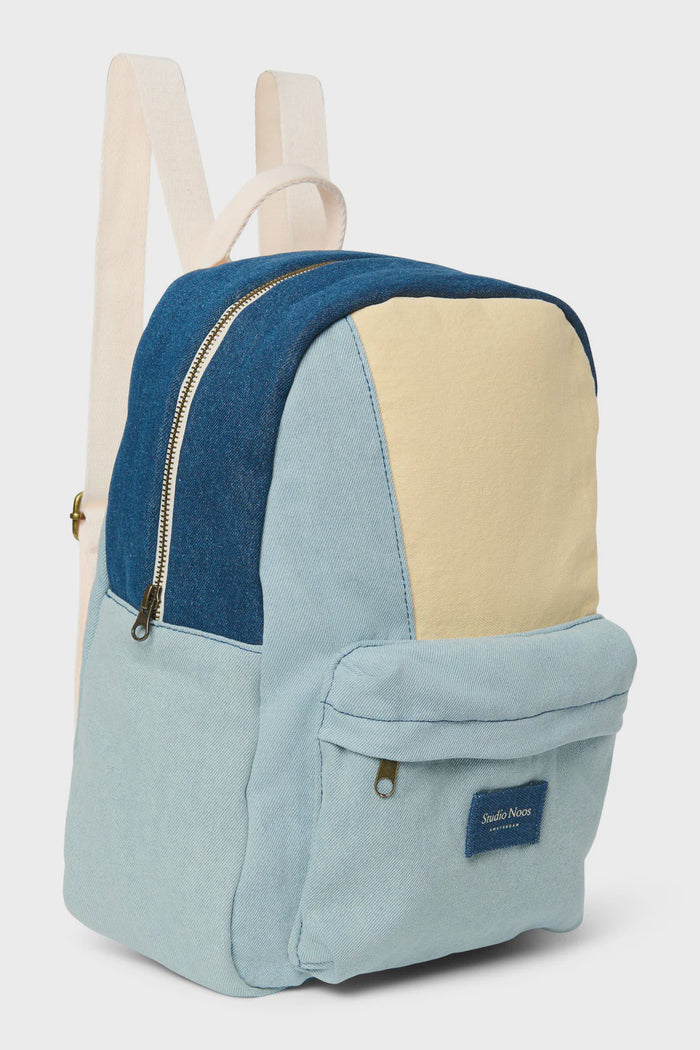Studio Noos patchwork midi backpack denim
