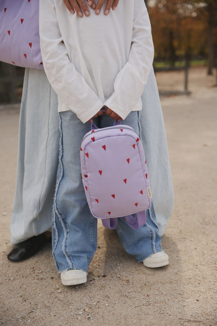Studio Noos Puffy mini backpack hart paars
