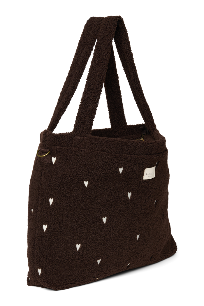 Studio Noos | Teddy Diaper Bag | Chocolate Hearts