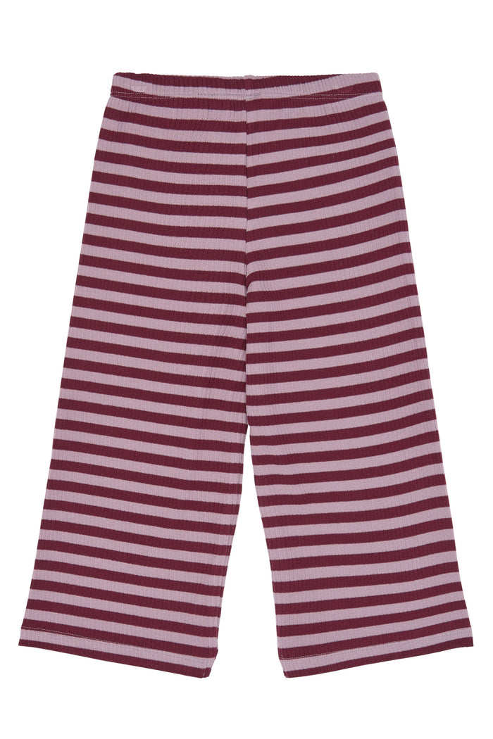 The New Siblings | Fro Wide Rib Pants | Elderberry Striped