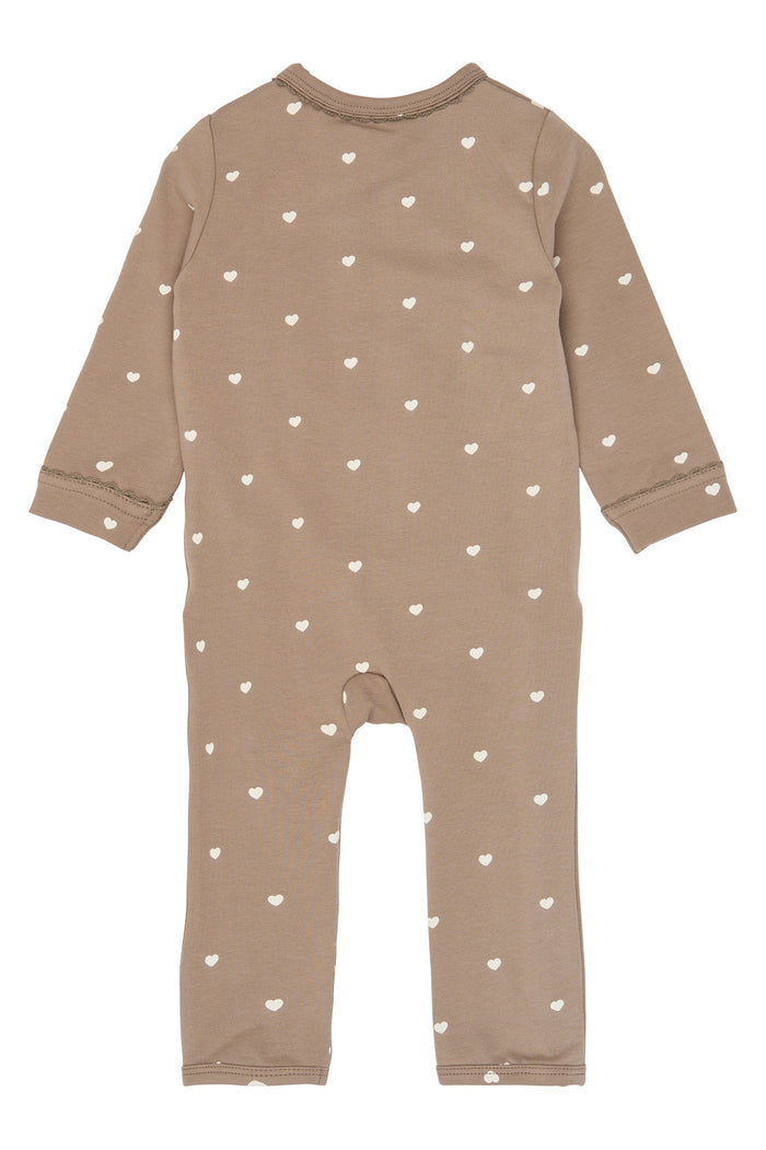 THE NEW SIBLINGS | Nova l_s wrap jumpsuit | taupe gray AOP