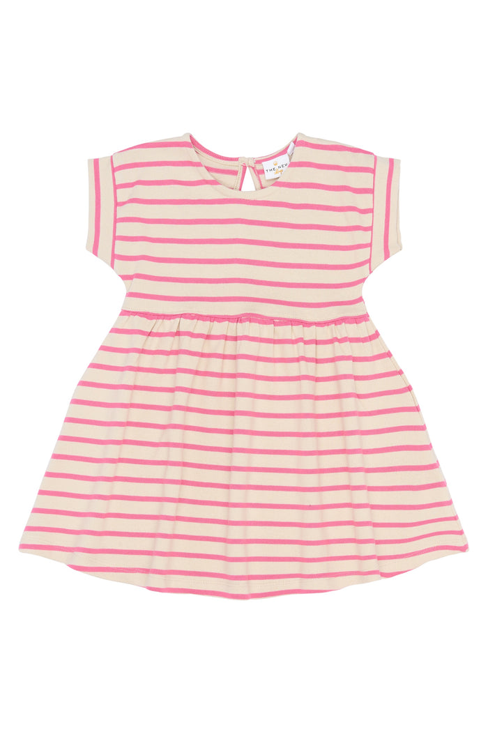 THE NEW SIBLINGS |Sannah s_s dress - carmine rose striped