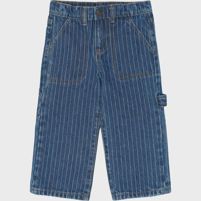 The New Siblings | TNSTVilfredo Baggy Fit Worker Jeans | Medium Blue Denim AOP
