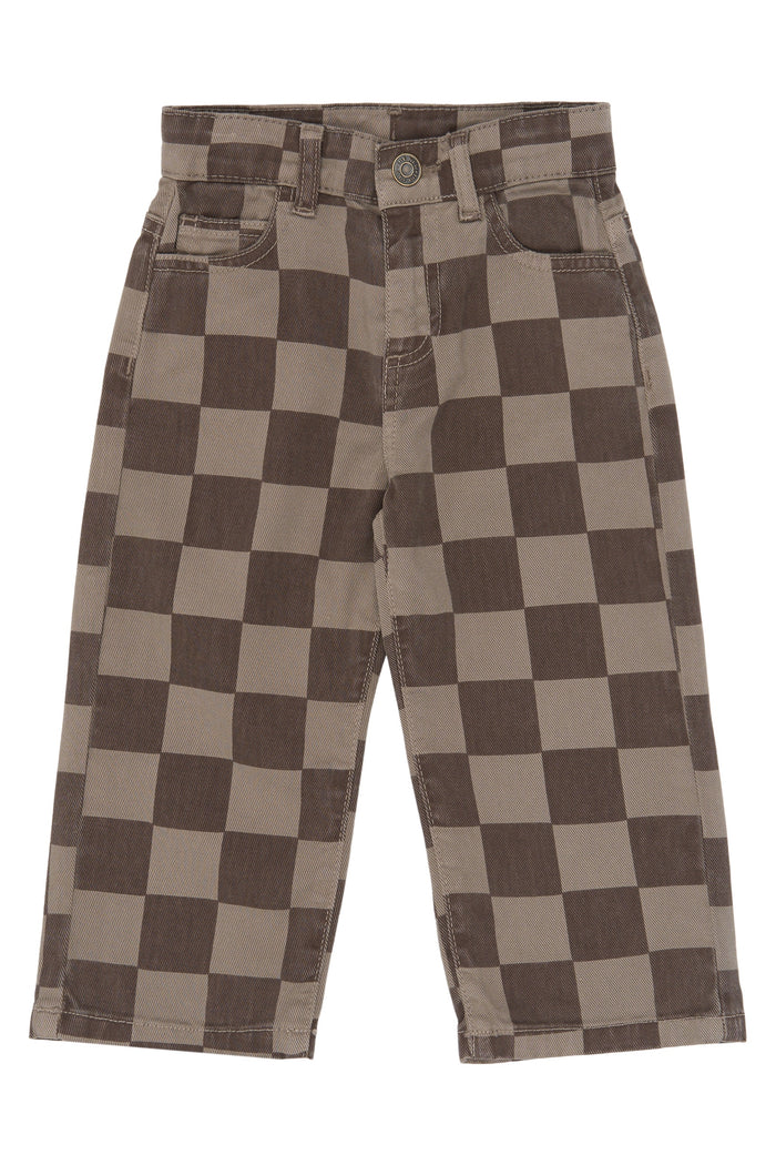 The New Siblings | TNSTVondell Baggy Fit Jeans | Taupe Gray Check TN