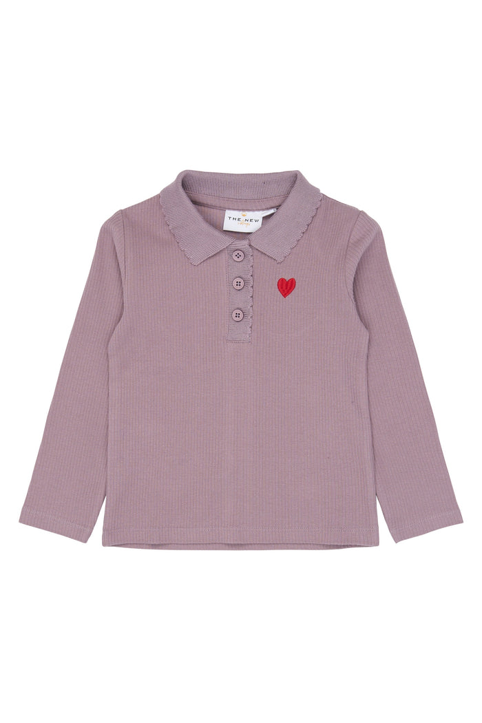 The New Siblings | Vernina L_S Rib Polo | Elderberry